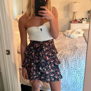 Zara Floral Mini Skirt